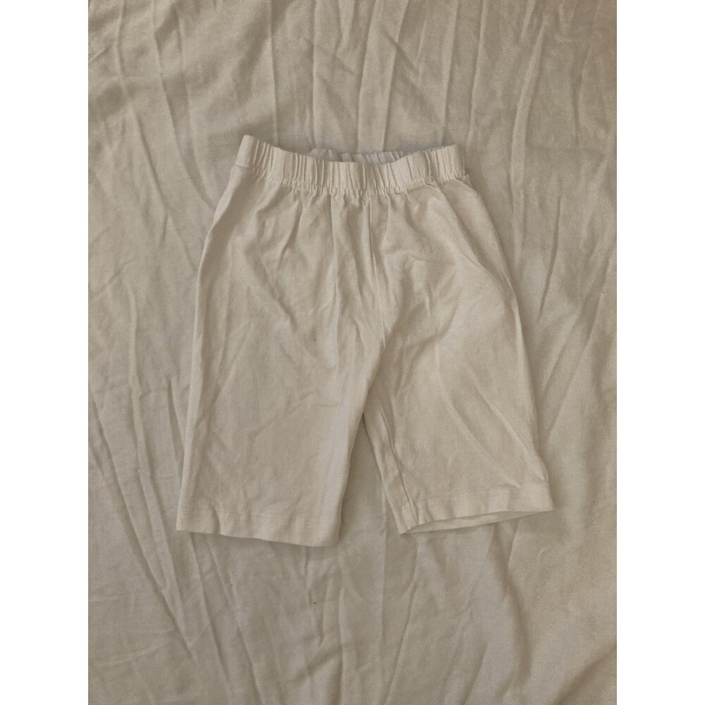 Size 5-6 Pink Angel girl clothes - one piece shorts | solid white theme